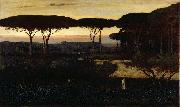 George Inness Pines and Olives at Albano, oil on canvas